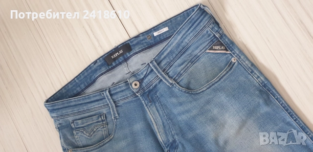 Replay Milano Anbass Hyperflex Stretch Slim Fit Mens Size 33/34  ОРИГИНАЛ Мъжки Дънки!, снимка 8 - Дънки - 52789647