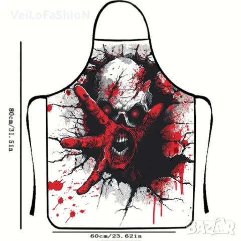 Нова страшна готварска престилка Череп, снимка 2 - Подаръци за мъже - 47888224