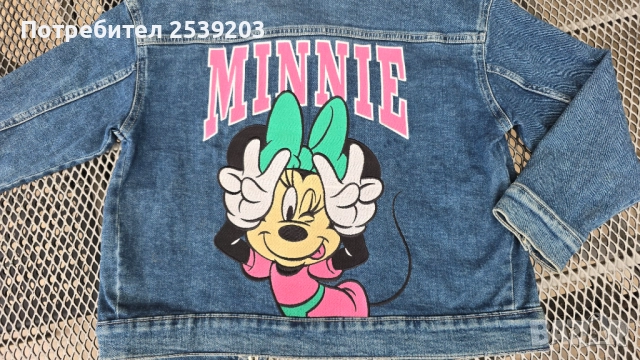 Детско дънково яке Мини Маус на H&M 9-10 години, снимка 4 - Детски якета и елеци - 51853767