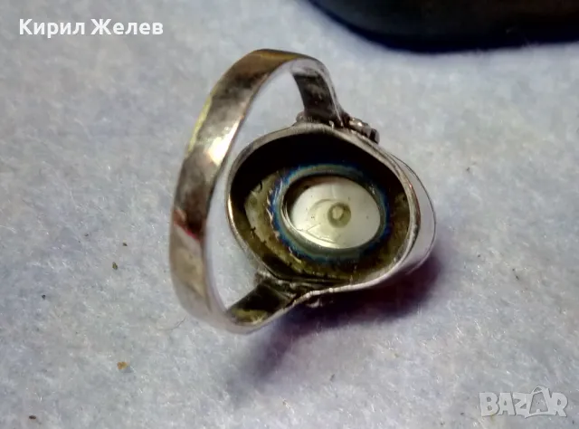 Старинен СЕДЕФЕН СРЕБЪРЕН ПРЪСТЕН СРЕБРО ВИСОКА ПРОБА с 3 ПЕЧАТА и МИНИАТЮРЕН НАТУРАЛЕН РУБИН 49991, снимка 11 - Антикварни и старинни предмети - 49294855