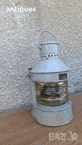 Голям стар нафтов корабен фенер - Made in Poland- 1960 година, снимка 3 - Антикварни и старинни предмети - 41312823