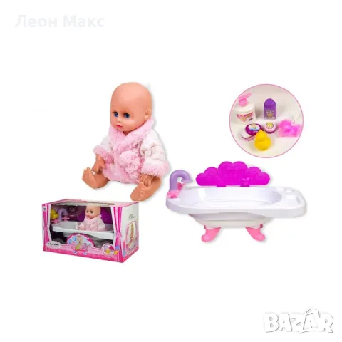 Кукла бебе с вана 60см за къпане музикална , снимка 2 - Кукли - 48398388