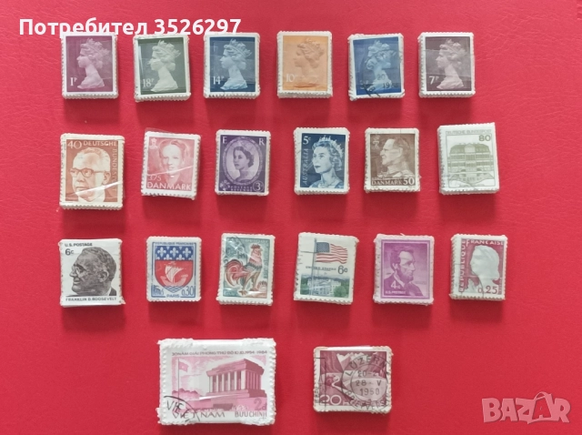 Лот от 500 пощенски марки за 10лв и лот от 1000 марки за 18 лв., снимка 4 - Филателия - 51482605