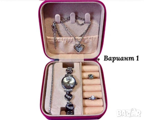 💞Елегантен дамски комплект 5в1, перфектният подарък за всяка дама.💞, снимка 3 - Бижутерийни комплекти - 53601596