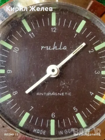 Джобен часовник Ruhla anti-magnetic made in GDR за КОЛЕКЦИОНЕРИ 51670, снимка 3 - Антикварни и старинни предмети - 55823398
