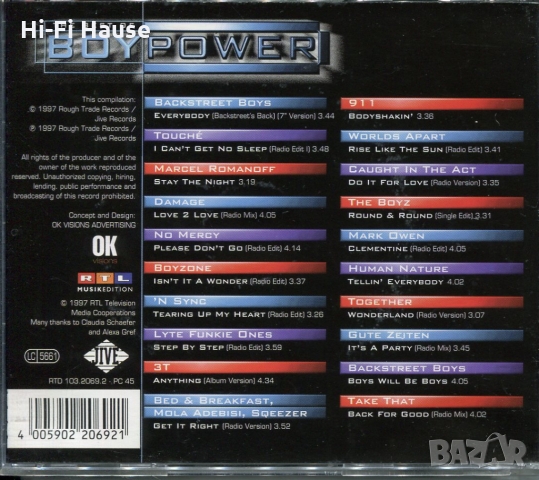 Backstreet boys -boy power, снимка 2 - CD дискове - 36045517