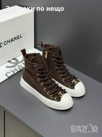 Chanel Дамски Боти Тип Спортно-Елегантни Кецове Шанел - Различни Цветове Код E178, снимка 16 - Дамски боти - 55948183