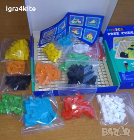 Намаления! Голям дървен комплект с магически дървени кубчета мозайка 840 бр., снимка 2 - Игри и пъзели - 36343570