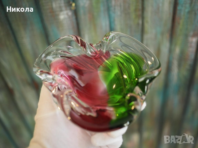 Луксозен пепелник за пури - Murano, Италия 1970г., снимка 2 - Други ценни предмети - 52353322