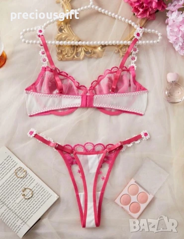 Дамско секси бельо с бродирана дантела, налично в различни цветове, снимка 10 - Бельо - 51394841