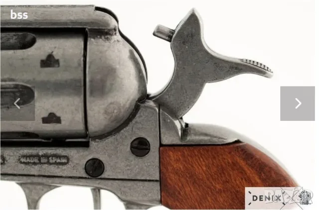 Револвер Peacemaker, калибър .45, 4.75", САЩ 1873 год., Denix, 1186/G, снимка 8 - Антикварни и старинни предмети - 56166493