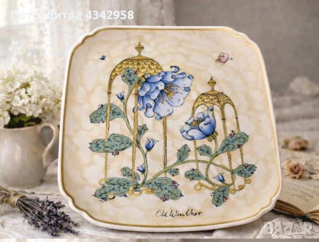 Hutschenreuther. Германия. 1981г.Порцеланова чиния.