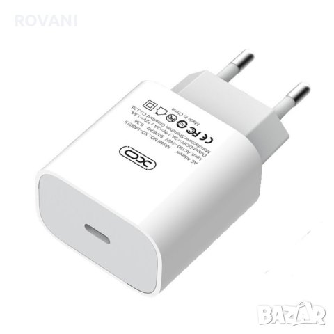 зарядно устройство преходник адаптер XO-L40 18W Type C 220V, Fast charging, Бял, снимка 2 - Оригинални зарядни - 42177651