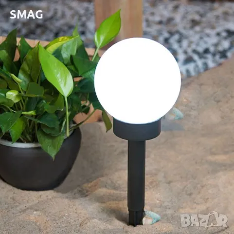 Слънчев соларен фенер глобус черен 27 см S_1140663