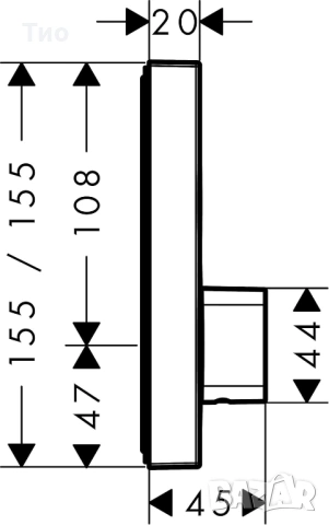 HANSGROHE термостатен смесител за вана/душ Select за вграждане хром, снимка 2 - Смесители - 53701333