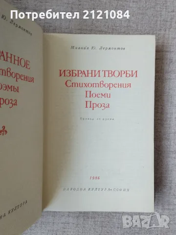 Михаил Лермонтов / Избрани творби , снимка 2 - Художествена литература - 47276300