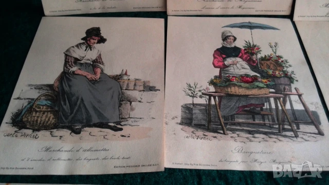 19 век Комплект от 12 гравюри от „Виковете на Париж“ от Карл Верне, снимка 8 - Антикварни и старинни предмети - 51263360