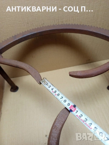 Стар Ръчно Изработен Масивен Саджек Пиростия За Огнище 9кг. , снимка 9 - Антикварни и старинни предмети - 52540087