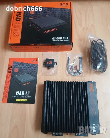 Усилвател за кола Gas Audio Power Mad A2 600.1dfl 600W 130 евро