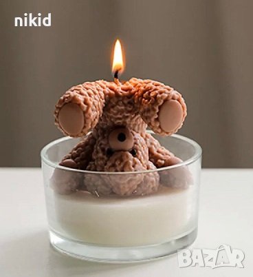 3D голямо обърнато мече силиконов молд форма фондан гипс свещ декор сапун, снимка 5 - Форми - 40136196