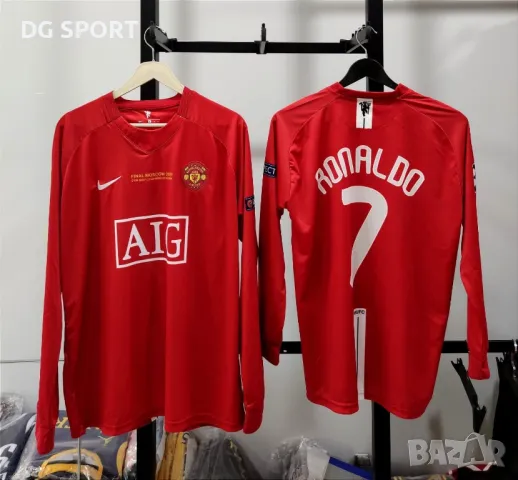 Футболна фланелка със дълъг ръкав на Роналдо Манчестър Юнайтед ретро модел!!!