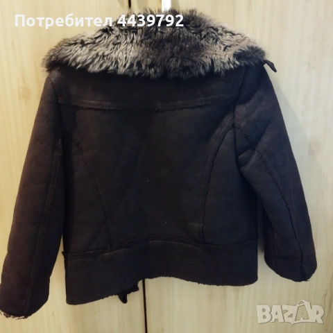 Късо кожено дамско кожухче, снимка 2 - Палта, манта - 53368299