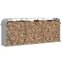 vidaXL Поставка за дърва, светлосив, 234x45x100см, поцинкована стомана, снимка 3