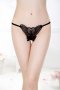 Еротично бельо черни прашки с пеперуда и отворено дъно - Код: P1297, снимка 2