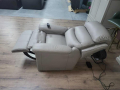 Сив кожен фотьойл за възрастни хора с ел. релакс механизъм La-z-boy, снимка 9