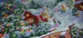 Ръчно бродиран гоблен "Holiday Village" на Dimensions без рамка, снимка 2