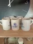 🔥 Ретро класика от Мюнхен! 5 бр. оригинални немски глинени халби Löwenbräu (West Germany),нови, снимка 1