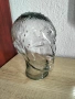 Стара стъклена глава , стъклен манекен, снимка 1