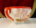 Чаша японски порцелан Kutani,яйчена черупка. , снимка 5