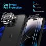 Нов Комплект Матов калъф кейс за iPhone 14 Pro Max+2 протектора за екран и 2 за обектива на камерата, снимка 4