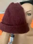 Зимна шапка в цвят бордо (състав мохер), снимка 4