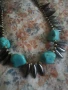 Гердан от естествен тюркоаз и хематит, снимка 3