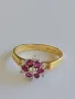 Златен пръстен с Диаманти и Рубини 18 карата проба 750, снимка 14