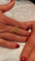 пръстен от медицинска стомана с 18к златно покритие gucci cartier , снимка 3