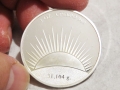 Рядка сребърна инвестиционна монета ЦВЕТНИЦА, ЦВЕТЯ чисто сребро 999, 40 мм, 31,104 гр, снимка 2