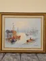 Майсторска антикварна авторска картина масло върху платно , снимка 3
