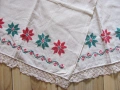 Кърпа, месал, ръчна бродерия и дантела, 144х48см., снимка 2