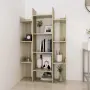 vidaXL Шкаф библиотека, дъб сонома, 86x25,5x140 см, инженерно дърво, снимка 3