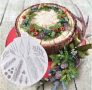 микс борово клонки зимни плодове и листа силиконов молд форма фондан украса декор