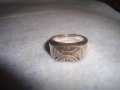 СТАР СРЕБЪРЕН АРТ ДЕКО ПРЪСТЕН ОКСИДИРАНО СРЕБРО 925 РЯДКА РЪЧНА МАЙСТОРСКА УНИКАЛНА ИЗРАБОТКА 25995, снимка 17