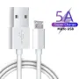 Micro USB кабел 1TECH JYS-003M, 5A, 1 м, USB-A, за зареждане и данни, бял, снимка 3