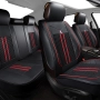 Тапицерия за кола - 5 части /К-Т Черно / Червено, снимка 1