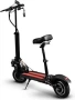 Супер бързият електрически  сгъваем скутер в черно с червено, снимка 3