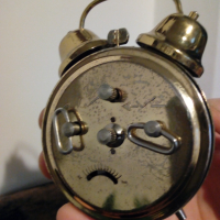 Антикварен немски будилник,настолен часовник, снимка 4 - Антикварни и старинни предмети - 36132464