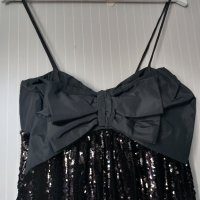 ZARA# черна с пайети# НОВА# вечерна рокля# размер XS, снимка 4 - Рокли - 42290496