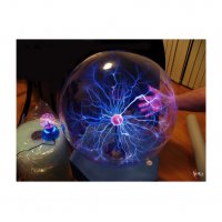 Плазмена топка Plasma Light, Сменяща цвят при допир, Многоцветна - код 0647, снимка 2 - Декорация за дома - 34445667
